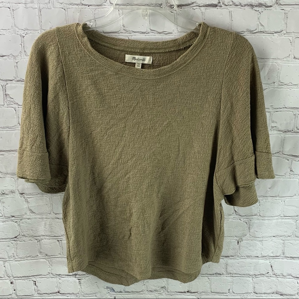 Madewell T&T Flutter Sleeve Top - Picture 3 of 7